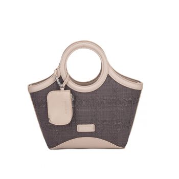 Geanta tote in doua nuante Novara Plus - Bej
