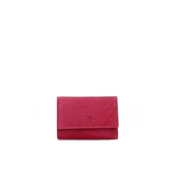 Portofel din piele Erevan - Fucsia