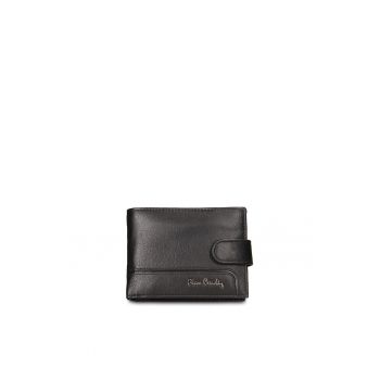 Portofel pliabil de piele Bastian Chic - Negru