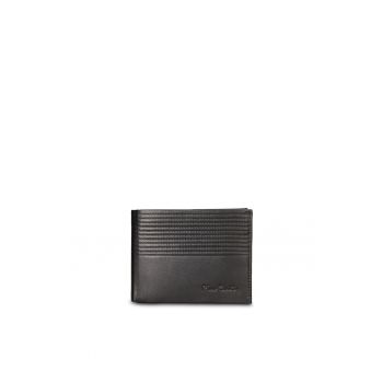 Portofel pliabil de piele Idris Ultra - Negru