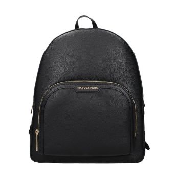 Rucsac cu fermoar si logo - Negru