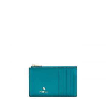 Camelia m zipped card case amatore blue
