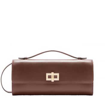 Clara crossbody clutch cioccolato