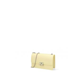 Geanta crossbody cu logo Lunaria - Galben deschis