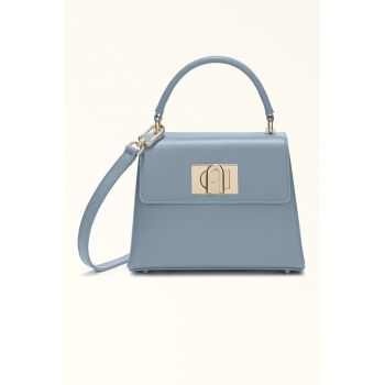 Geanta crossbody din piele 1927 - Albastru lavanda