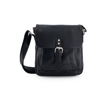 Geanta crossbody din piele cu clapeta