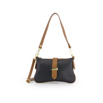 Geanta crossbody din piele naturala cu bareta detasabila