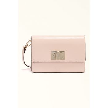 Geanta crossbody mini din piele 1927 - Roz pastel