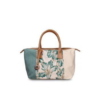 Geanta cu model patchwork Zefira Lux - Verde