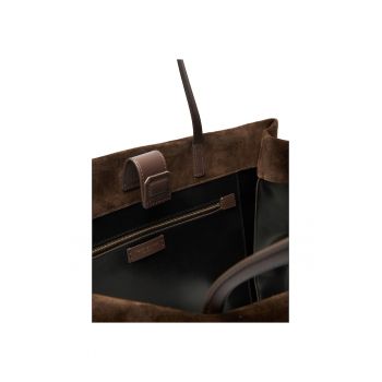 Geanta dama  Ella Suede Tote - culoare Pine Bark - dimensiuni 1709