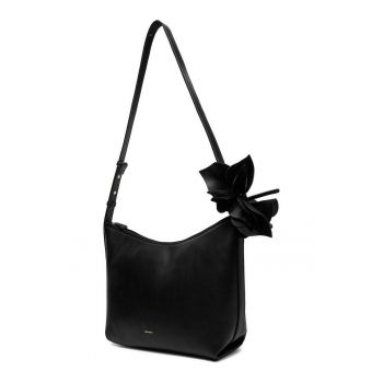 Geanta dama  textil negru 30x25cm