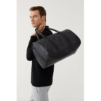 Geanta duffle cu bareta detasabila - Gri inchis