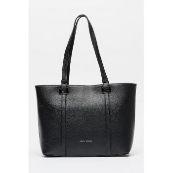 Geanta shopper din piele ecologica - Negru