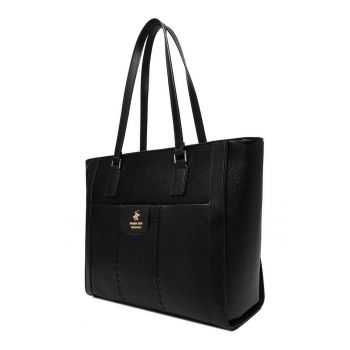 Geanta shopper -  material sintetic - negru - One Size INTL