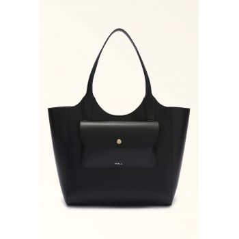Geanta tote din piele cu etui detasabil Lea - Negru