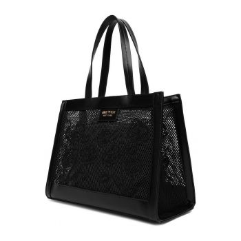 Geanta tote  textil negru minimalista 30x40cm