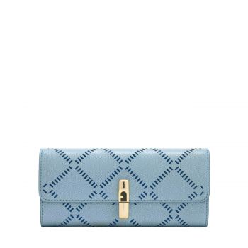Iride xl continental wallet carta da zucchero + indigo int.