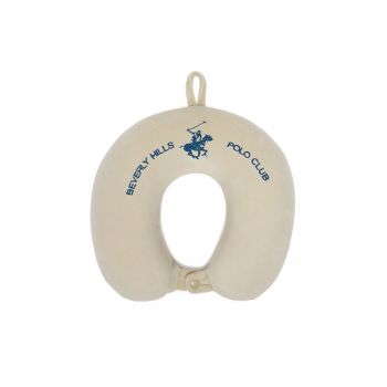 Perna de calatorie/perna pentru gat  ergonomica - din material sintetic - bej - 1 buc