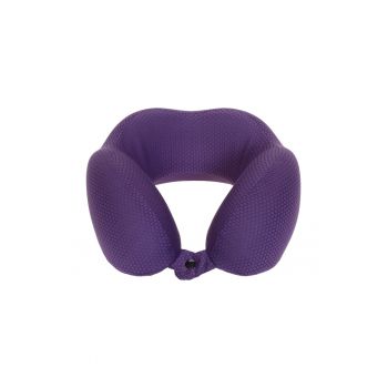 Perna de gat memory foam pentru calatorie - Mov