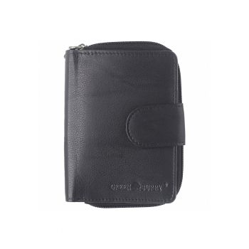 Portofel dama piele naturala 9.5 x 12.5 x 3 cm - Basic - - Negru