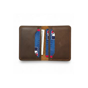 Portofel mic piele naturala crazy horse retro Clas 2 Busy Lady & Gentleman maro