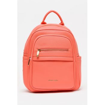 Rucsac de piele ecologica cu barete ajustabila - Coral