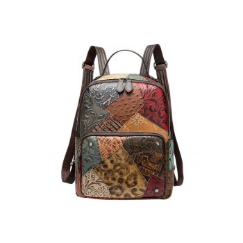 Rucsacuri dama piele naturala - Multicolor | Roz