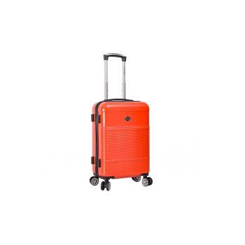 Troler de cabina  LC32203 - policarbonat - 4 roti duble - cifru - 55 cm - rosu