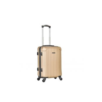 Troler de cabina  SW44204 - ABS - 4 roti - cifru - 55 cm - auriu
