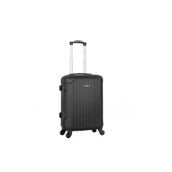 Troler de cabina  SW44204 - ABS - 4 roti - cifru - 55 cm - negru