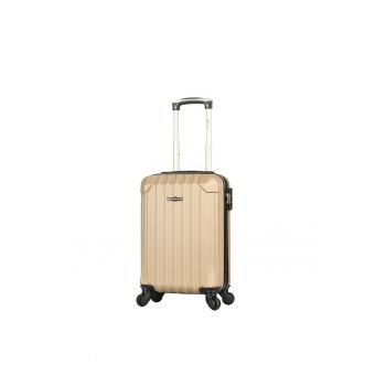 Troler de cabina XS  SW44204 - ABS - 4 roti detasabile - cifru - 52 cm - auriu