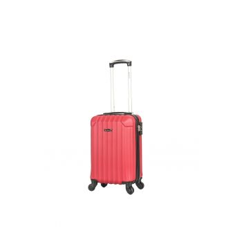 Troler de cabina XS  SW44204 - ABS - 4 roti detasabile - cifru - 52 cm - rosu