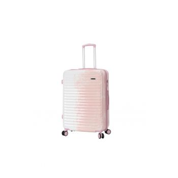 Troler Extensibil  Fermoar Antifurt - Policarbonat - Roz - 76 cm
