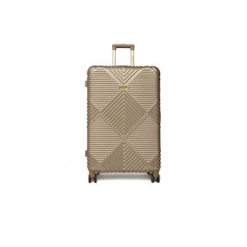 Troler mare  auriu 4 roti 65x45x25cm