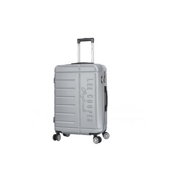 Troler mare  Brighton - ABS - 4 roti duble - cifru - 77 cm - argintiu