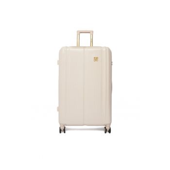 Troler mare  crem 4 roti 70x45x28cm
