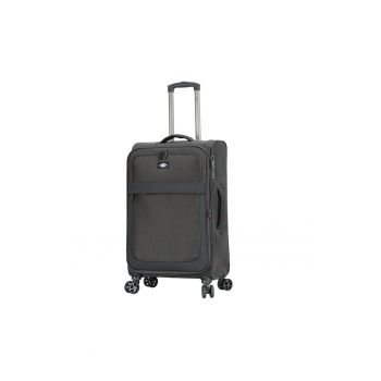 Troler Mediu Extensibil 66x41x24 cm  Poliester - 4 roti duble - SW33503 - Antracit