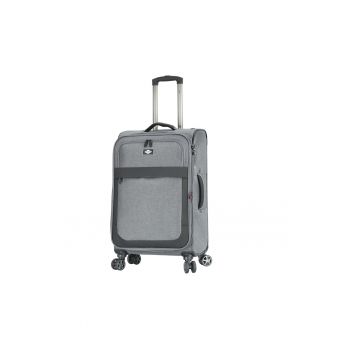 Troler Mediu Extensibil 66x41x24 cm  Poliester - 4 roti duble - SW33503 - Gri