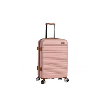 Troler mediu extensibil  SW33803 - ABS - cifru - 4 roti duble - 67 cm - rose