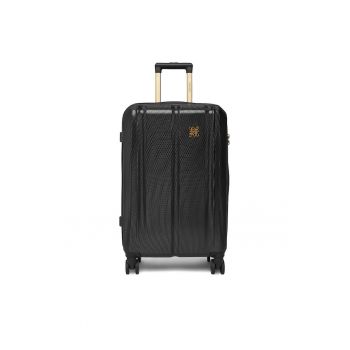 Troler mediu  negru 4 roti 55x40x20cm