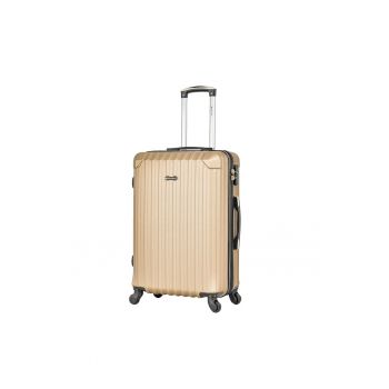 Troler mediu  SW44204 - ABS - 4 roti - cifru - 66 cm - auriu