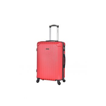Troler mediu  SW44204 - ABS - 4 roti - cifru - 66 cm - rosu