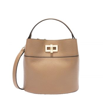 Amelia mini bucket bag toffee