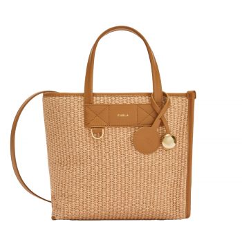 Divide it s tote bag toni naturale + tabacco