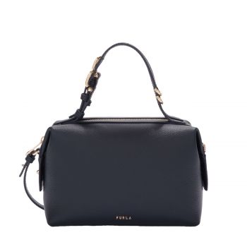 Double mini boston bag ink blue
