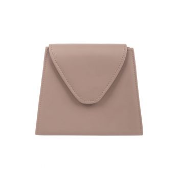 Geanta crossbody cu bareta din lant - Bej