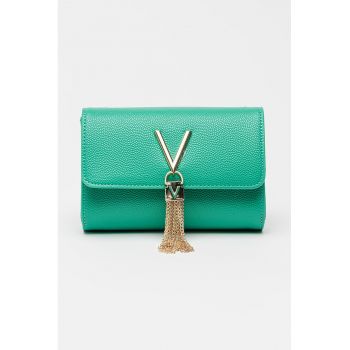 Geanta crossbody cu bareta din lant Divina - Verde turcoaz