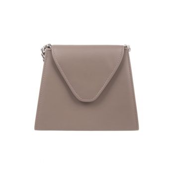 Geanta crossbody cu bareta din lant - Grej