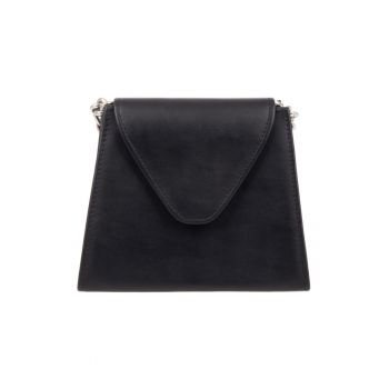 Geanta crossbody cu bareta din lant - Negru