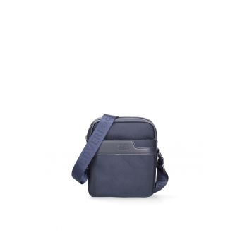 Geanta crossbody cu bareta logo - Albastru